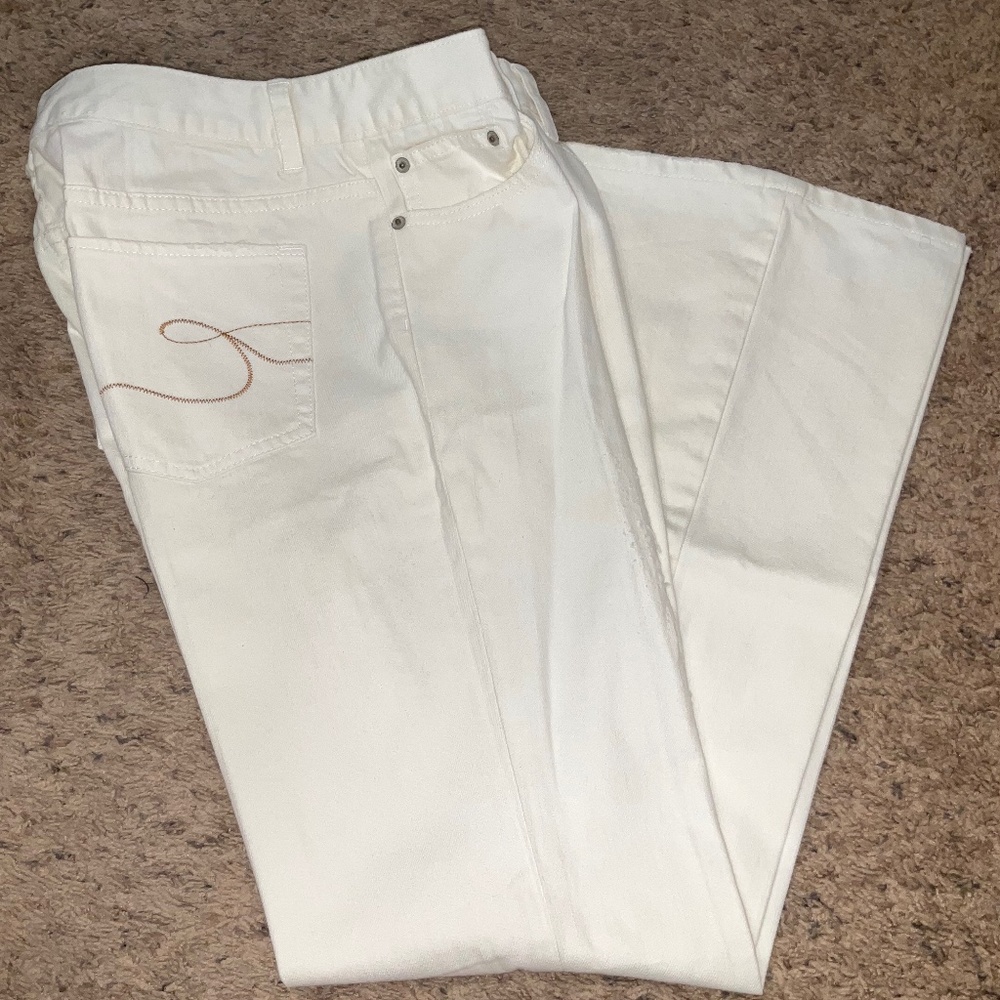 Vintage White Choice Calvin Klein Ultra Low Flare Jeans NWOT🏷